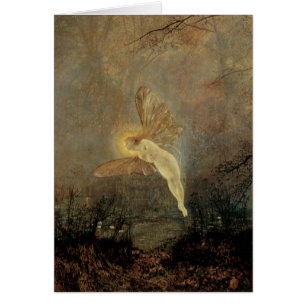 Midsommarnatt av Grimshaw, Vintage Victorian Art Hälsningskort