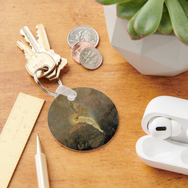 Midsommarnatt av Grimshaw, Vintage Victorian Art Nyckelring (Skrivbord)