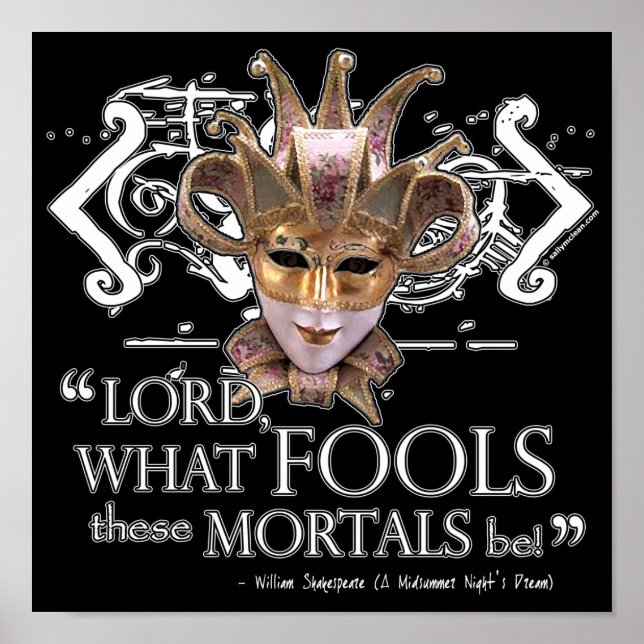 Midsommarnattens Dream-citat Poster (Framsidan)