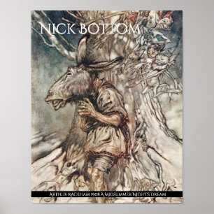 Midsommarnattens Dream Grund Arthur Rackham Poster