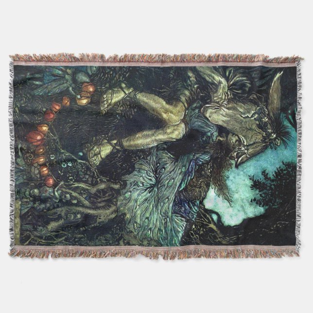 Midsommarnattens Dream Throw Blanket Filt (Framsidan)