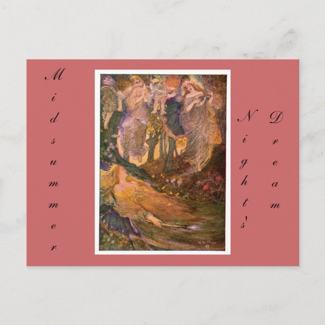 Midsommarnattens dröm vykort (Framsida)
