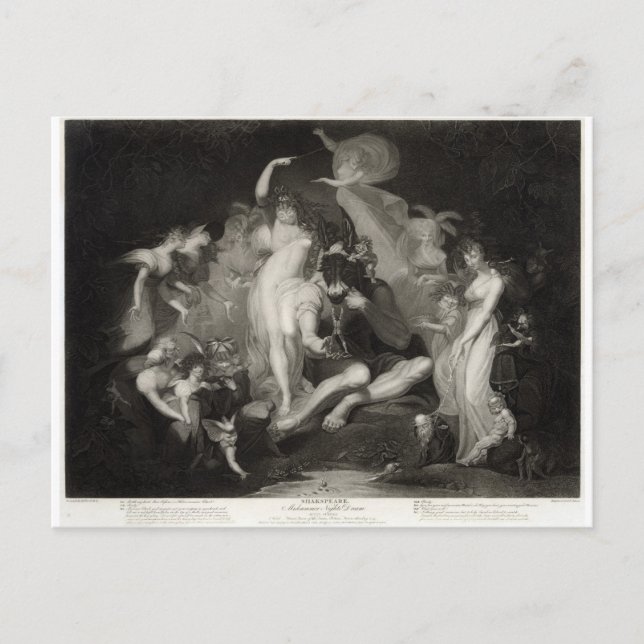 Midsommarnattsdrömmen av Henry Fuseli Vykort (Framsida)
