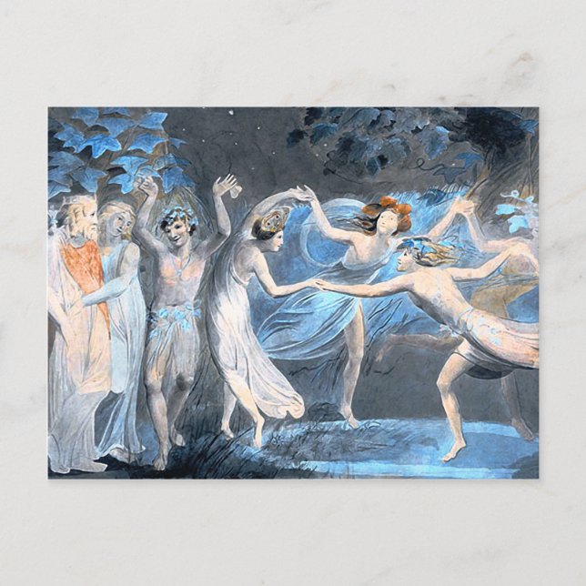 Midsommarnattsdrömmen, William Blake Vykort (Framsida)