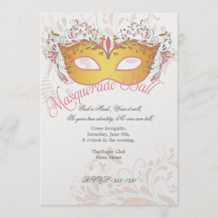 Midsomrar Night Masquerad Boll Party bjudan Inbjudningar