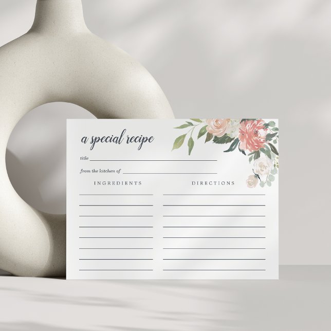Midsummer Floral Recipe Card Vykort (Skapare uppladdad)