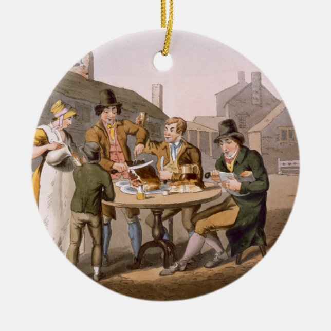 Midsummerkvällen, från "dräkten av Yorkshire" Julgransprydnad Keramik (Framsidan)