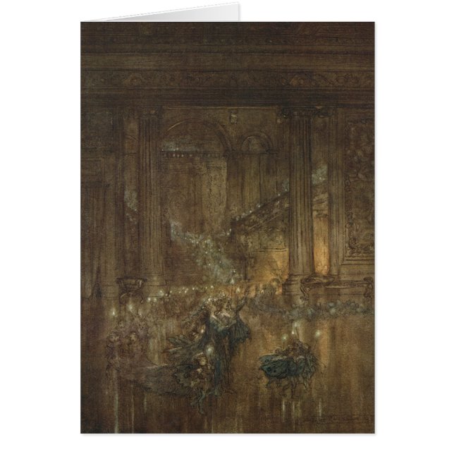 Midsummernatts dröm- felika procession hälsningskort (Framsidan)