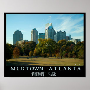 Midtown Atlanta - Piedmont parkerar Poster