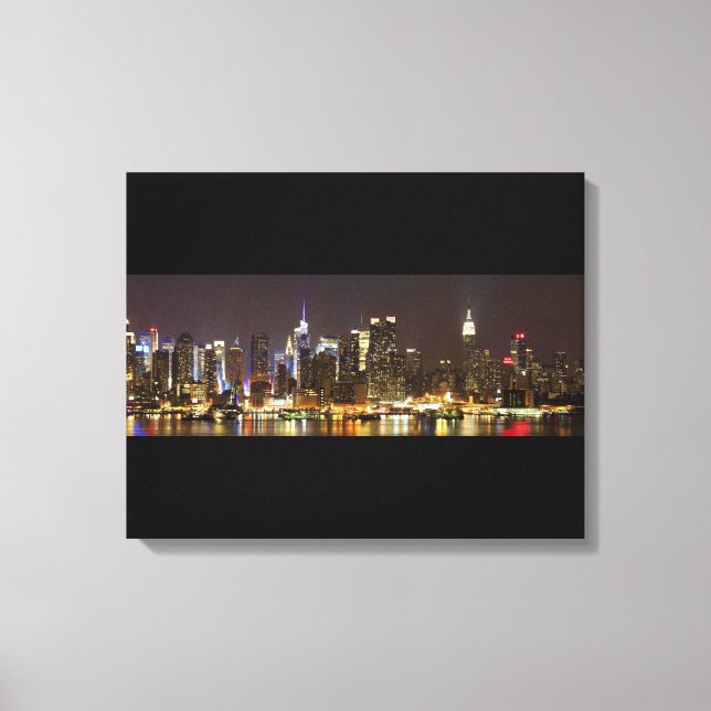 Midtown Manhattan sett från Weehawken New jersey Canvastryck (Framsida)