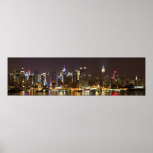 Midtown Manhattan sett från Weehawken New jersey Poster