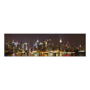 Midtown Manhattan som ses från nya Weehawken - Fototryck