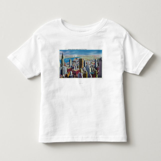 Midtownhorisont beskådar in mot East River T Shirt (Framsida)