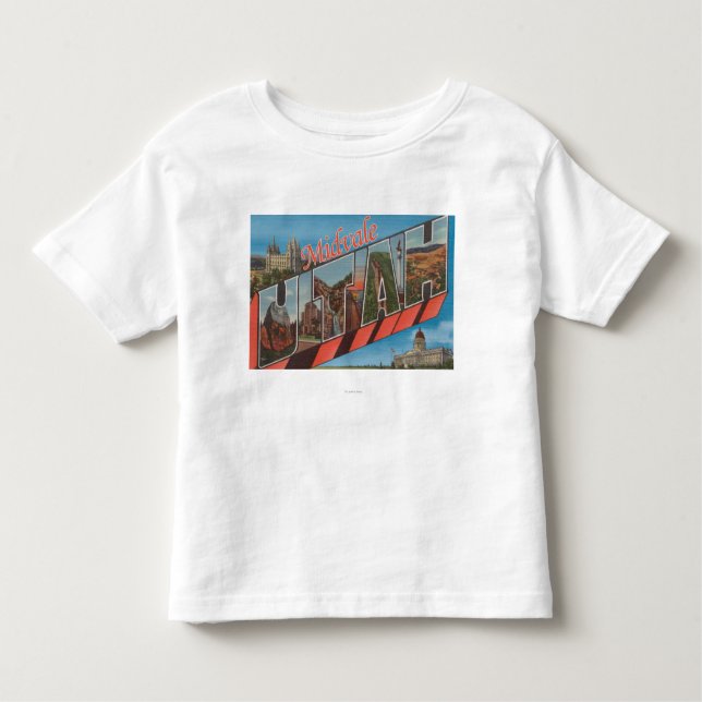 Midvale UtahLarge brev ScenesMidvale, UT Tee Shirt (Framsida)