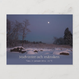 Midvinter och månsken Vasa Vaasa Finland CC0827 Vykort