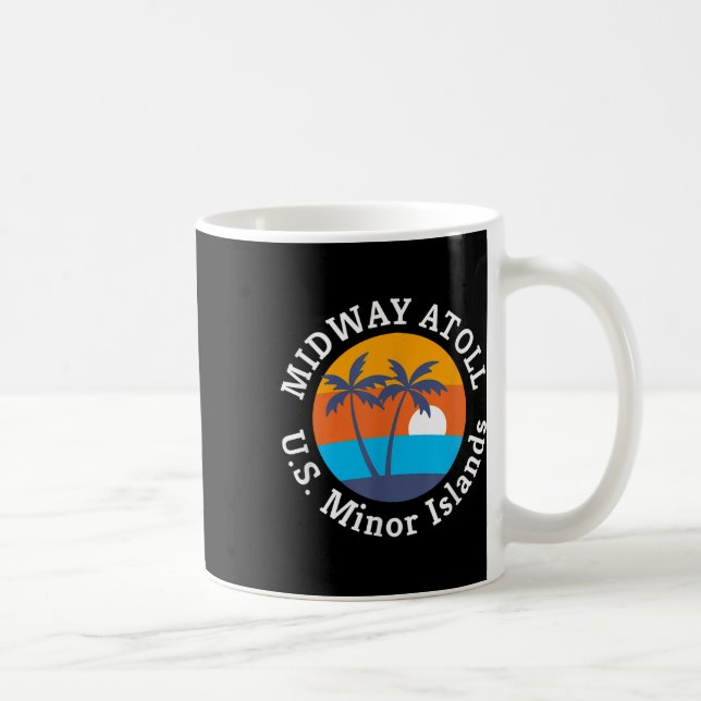 Midway Afee Beach U.s. Minor Islands Summer Vacat Kaffemugg (Höger)