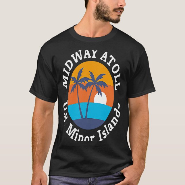 Midway Afee Beach U S Minor Islands Summer Vacati T Shirt (Framsida)