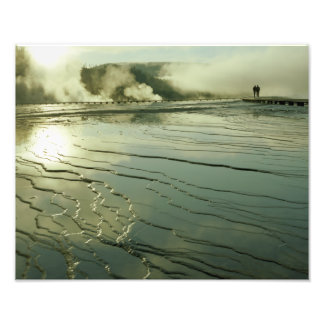 Midway Geyser Bassäng vid Sunrise Fototryck