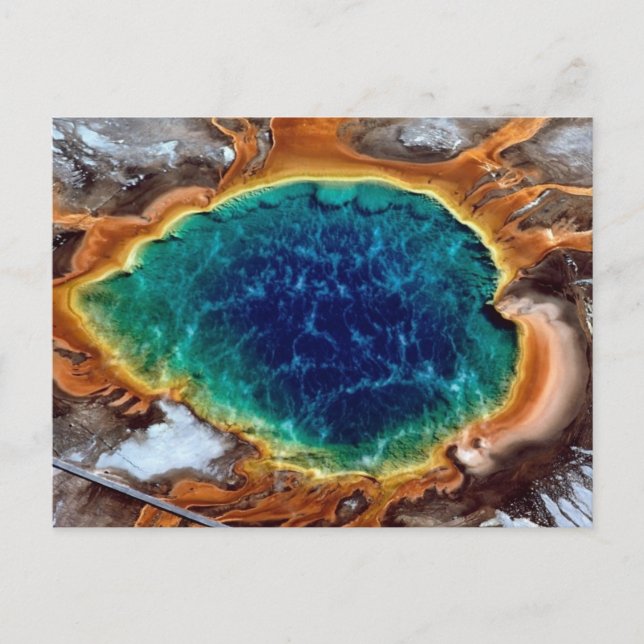 Midway Geyser, Yellowstone, Wyoming Vykort (Framsida)
