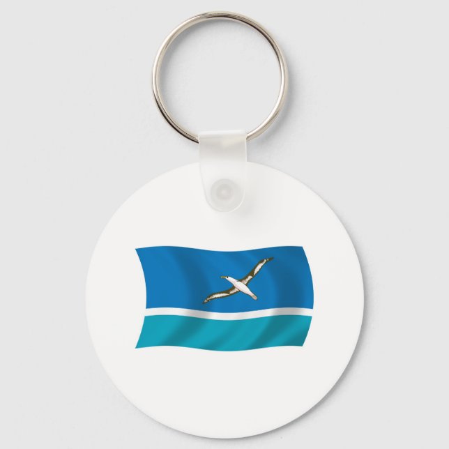 Midway Island Flagga Keychain Nyckelring (Framsida)