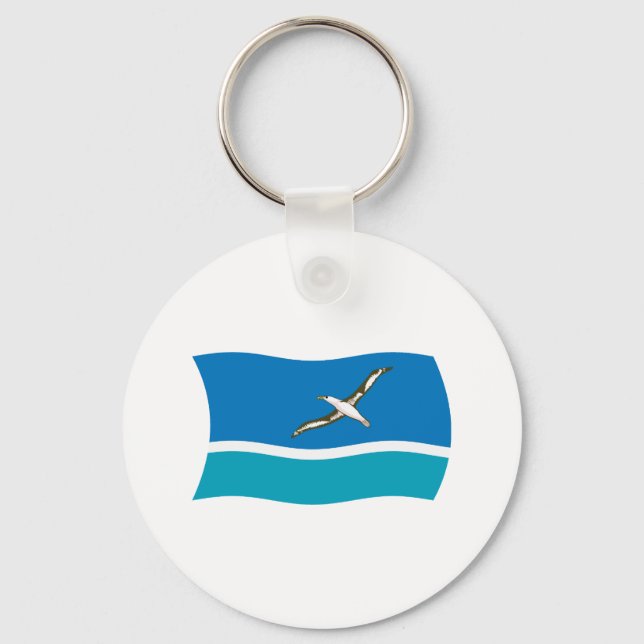 Midway Island Flagga Nyckelring (Framsida)