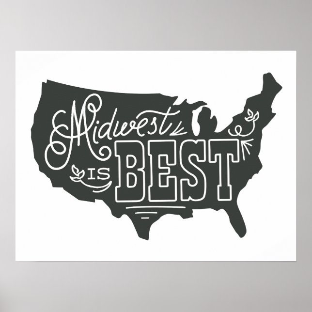 Midwest är Best - Art Print Poster (Framsidan)