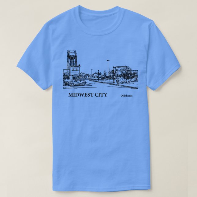 Midwest City Oklahoma 3 T Shirt (Design framsida)