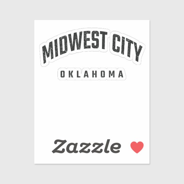 Midwest City Oklahoma OK Klistermärken (Ark)