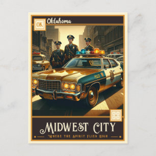 Midwest City, Oklahoma VINTAGE Vykort