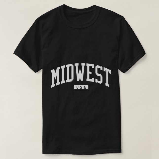 Midwest College Universiteten Stil Sweatshirt T Shirt (Design framsida)
