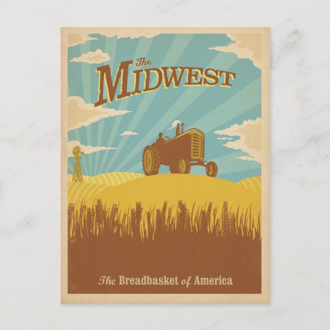 Midwest | Den amerikanska varukorgen Vykort (Framsida)