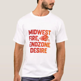 Midwest Fire Ändzon Begär Fotboll Match Dag T Shirt