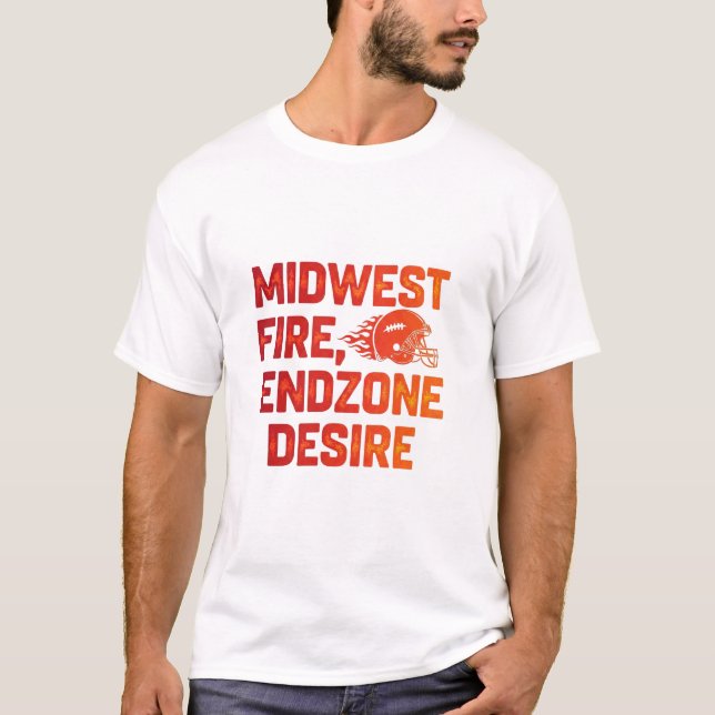 Midwest Fire Ändzon Begär Fotboll Match Dag T Shirt (Framsida)