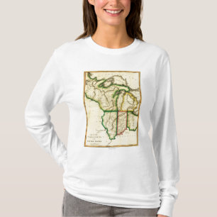 Midwest i den eniga StatesPanoramic kartan T-shirt