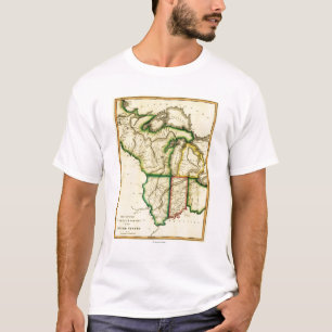 Midwest i den eniga StatesPanoramic kartan T-shirt