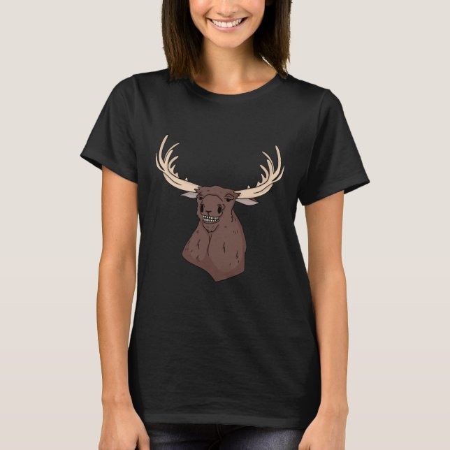 Midwest Magic Städning Stupid Moose Ansikte Funny  T Shirt (Framsida)