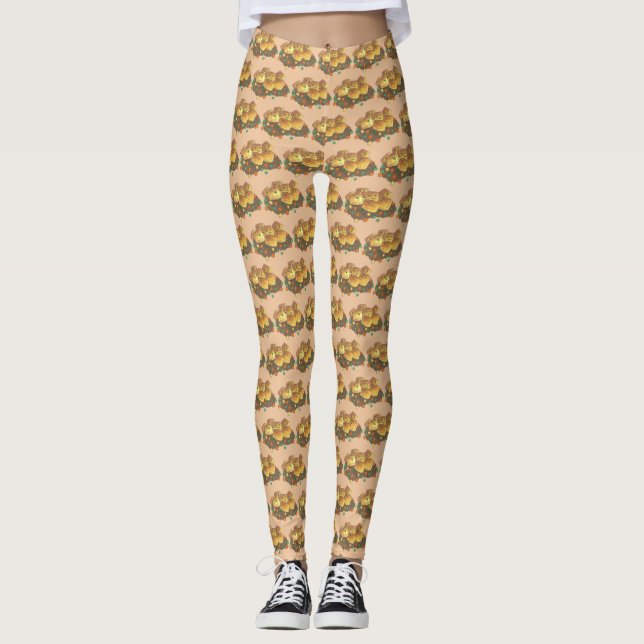 Midwest Tater Tot Hotdisdisk Casserole Minnesota Leggings (Framsida)