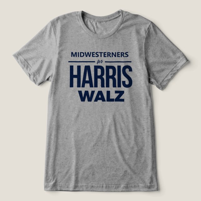 Midwesterner for Harris Walz T Shirt (Design Framsida)