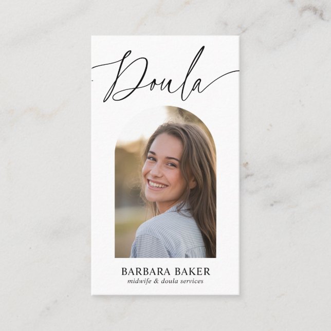 Midwife Birth Postpartum  Doula Photo QR CODE  Visitkort (Framsida)