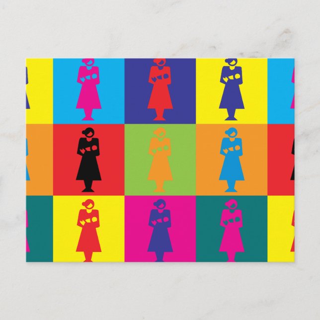 Midwifery Pop Art Vykort (Framsida)