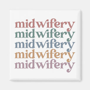 Midwifery Retro Vintage Midfru Gifts Magnet