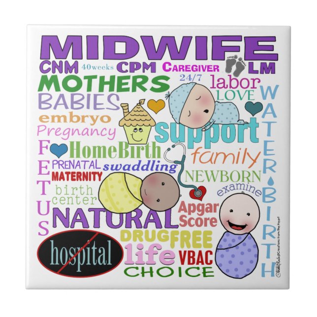 Midwifery Terminology-Tunnelbanan Art Kakelplatta (Framsidan)