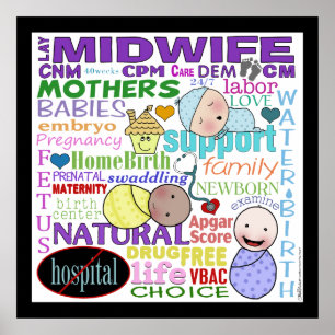 Midwifery Terminology-Tunnelbanan Art Poster
