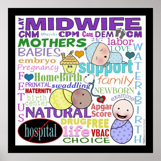 Midwifery Terminology-Tunnelbanan Art Poster (Framsidan)