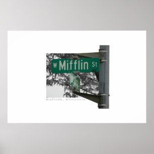 Mifflin gata Madison, Wisconsin Poster