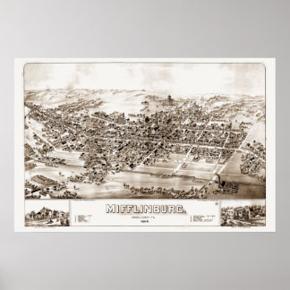 Mifflinburg, PA 1884 Poster