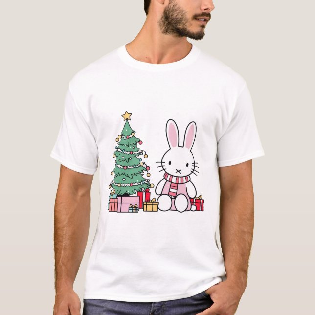 Miffy on Christmas Morning  T Shirt (Framsida)