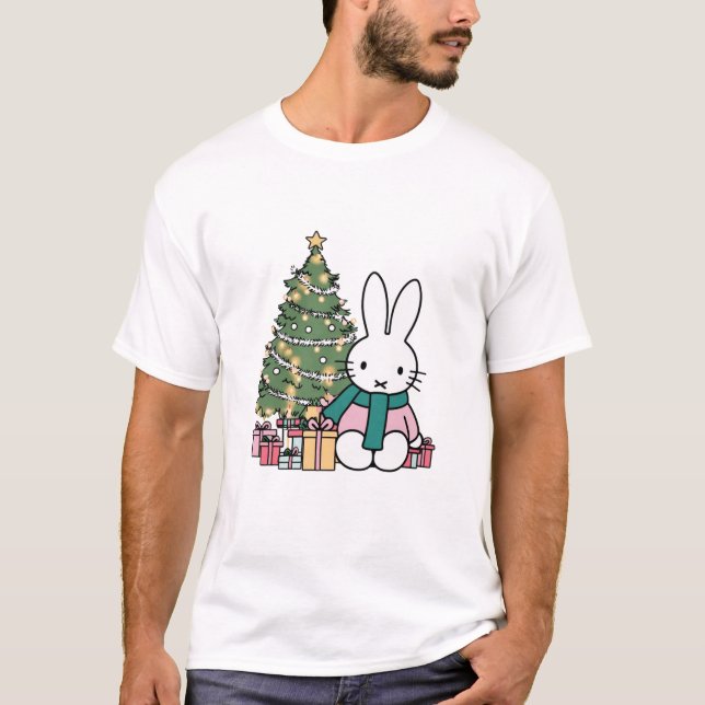 Miffy on Christmas Morning T Shirt (Framsida)