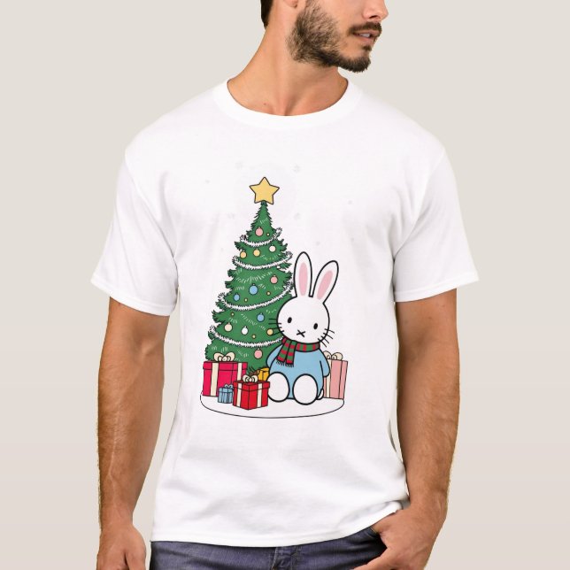 Miffy on Christmas Morning  T Shirt (Framsida)