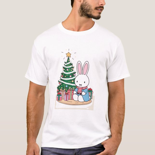 Miffy on Christmas Morning T Shirt (Framsida)